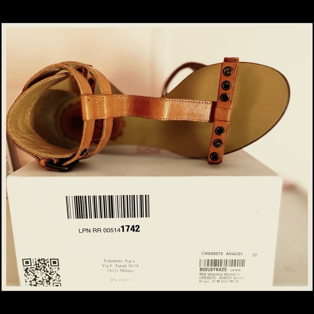 Red Valentino Women’s Brown Sandal Size 37 M EU/7 US
